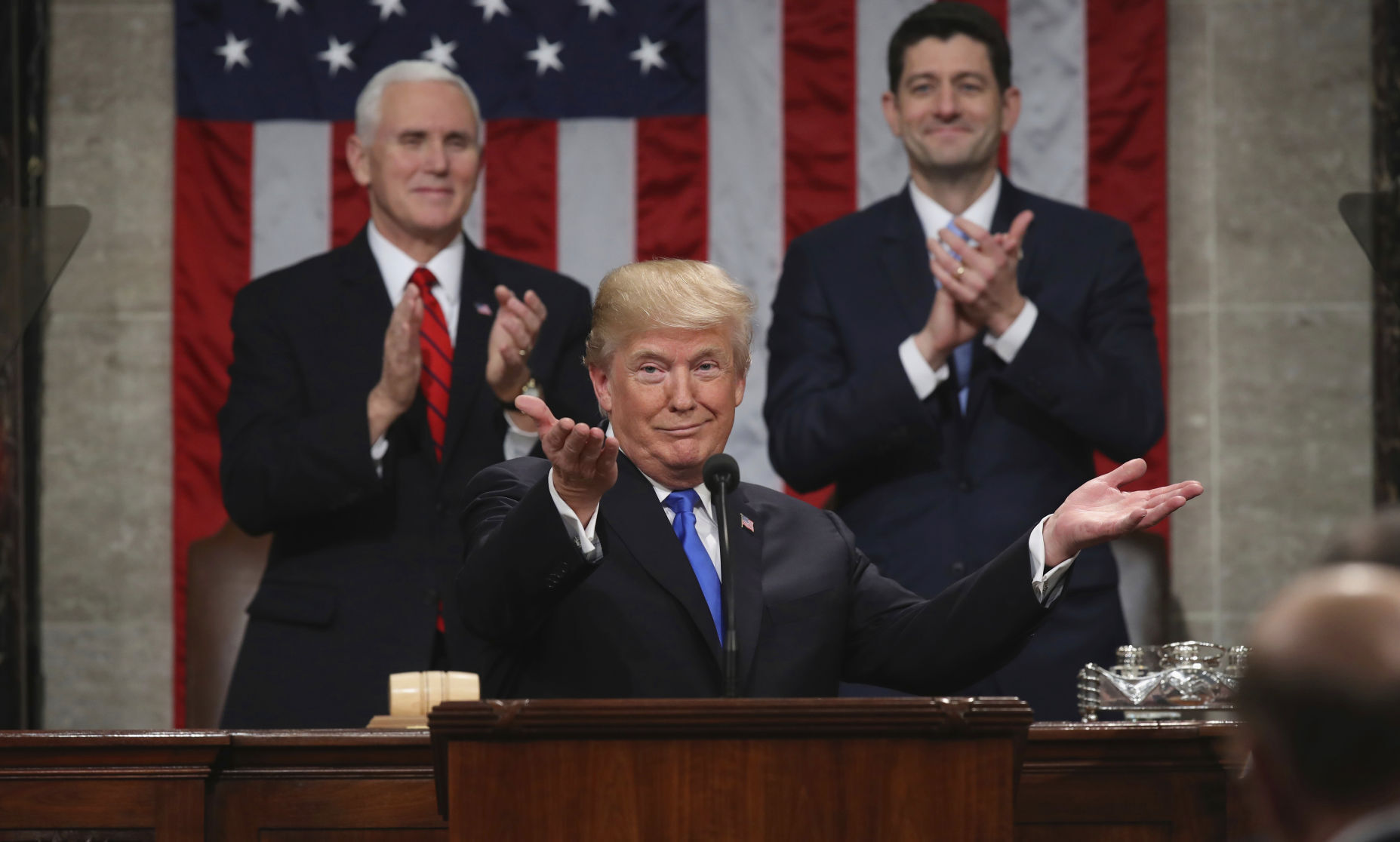 Mike Pence, Paul Ryan, and Donald Trump: 2018